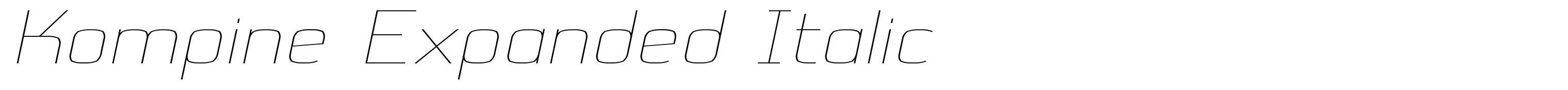 Kompine Expanded Italic